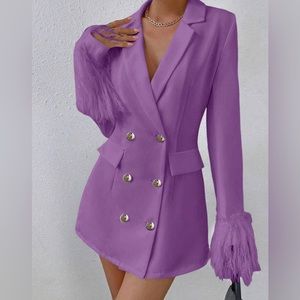 Purple blazer dress